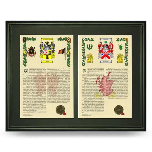 Double Armorial History Framed-Black