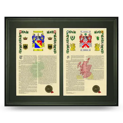 Double Armorial History Framed-Black
