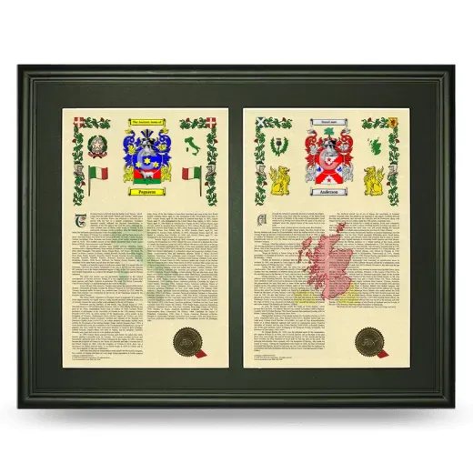 Double Armorial History Framed-Black