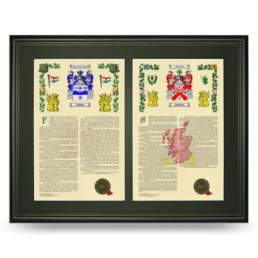 Double Armorial History Framed-Black