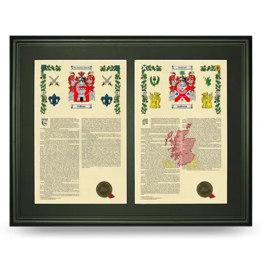 Double Armorial History Framed-Black