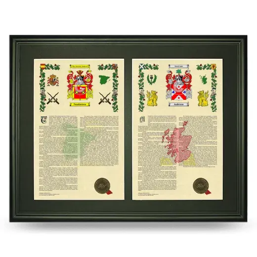 Double Armorial History Framed-Black