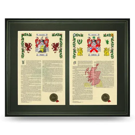 Double Armorial History Framed-Black