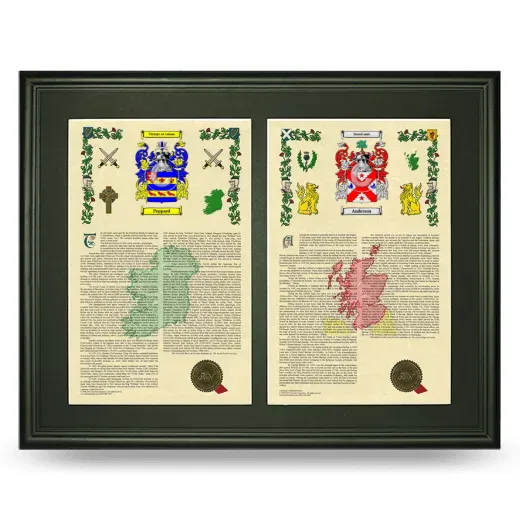 Double Armorial History Framed-Black