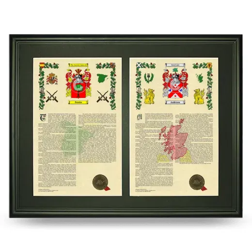 Double Armorial History Framed-Black