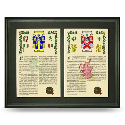 Double Armorial History Framed-Black