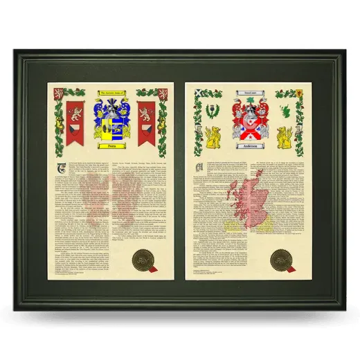 Double Armorial History Framed-Black