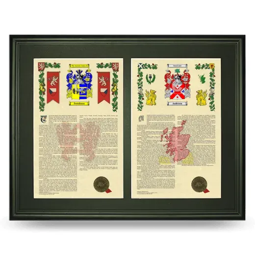 Double Armorial History Framed-Black