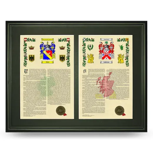 Double Armorial History Framed-Black