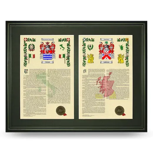 Double Armorial History Framed-Black