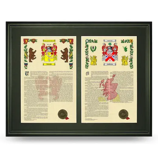 Double Armorial History Framed-Black