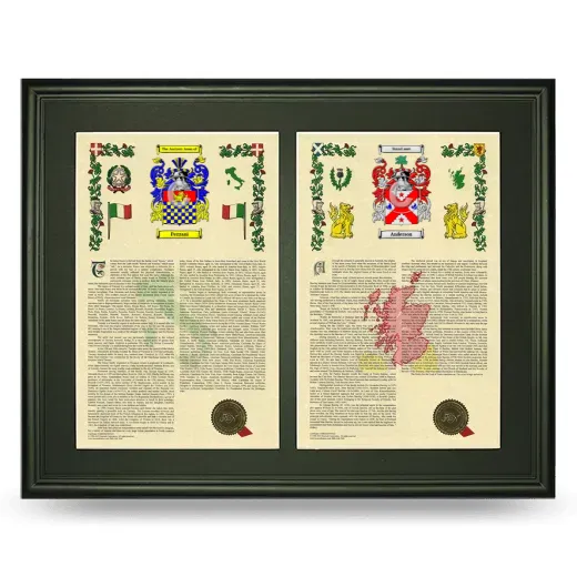 Double Armorial History Framed-Black