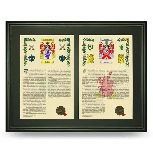 Double Armorial History Framed-Black
