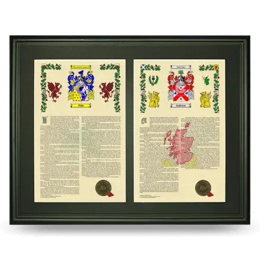Double Armorial History Framed-Black