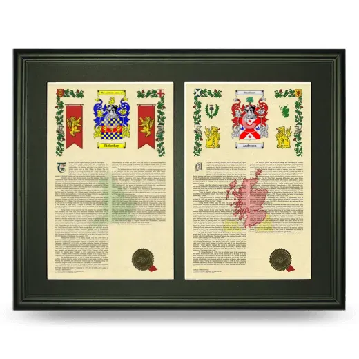 Double Armorial History Framed-Black