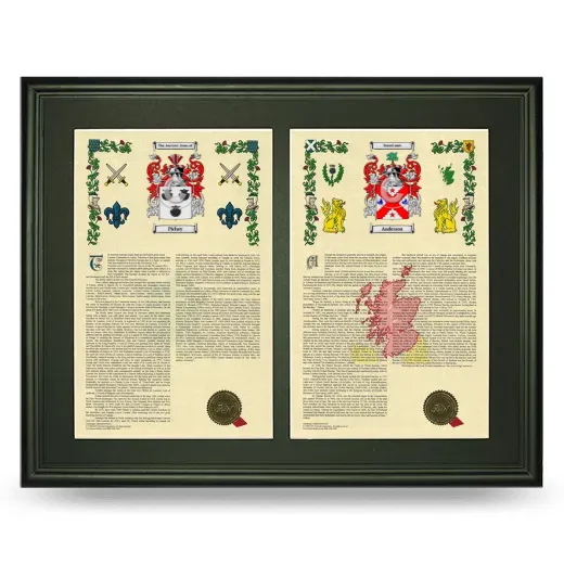 Double Armorial History Framed-Black