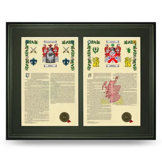 Double Armorial History Framed-Black
