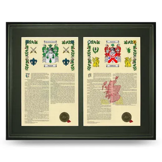 Double Armorial History Framed-Black
