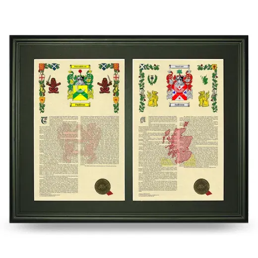 Double Armorial History Framed-Black