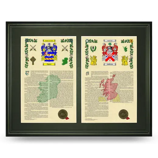 Double Armorial History Framed-Black