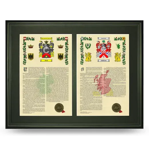 Double Armorial History Framed-Black