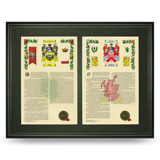 Double Armorial History Framed-Black