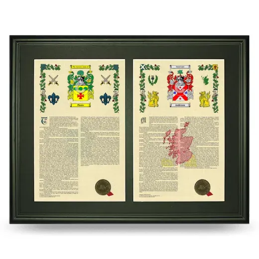 Double Armorial History Framed-Black