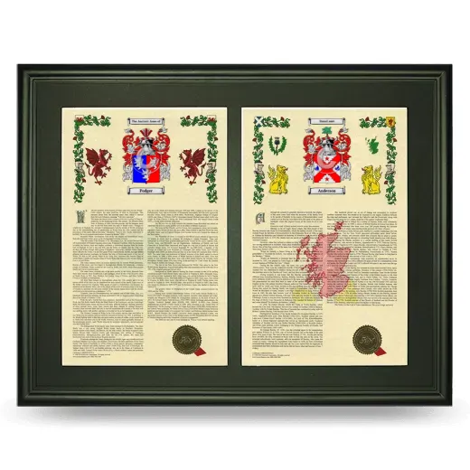Double Armorial History Framed-Black