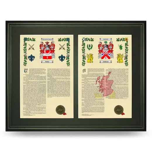 Double Armorial History Framed-Black