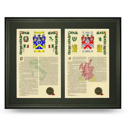 Double Armorial History Framed-Black