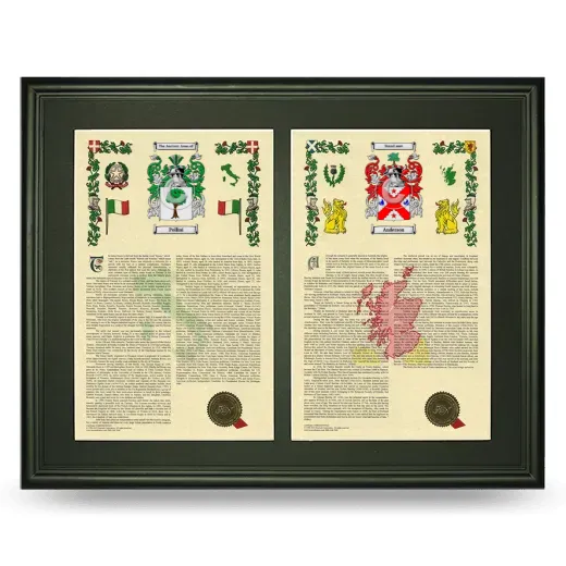 Double Armorial History Framed-Black