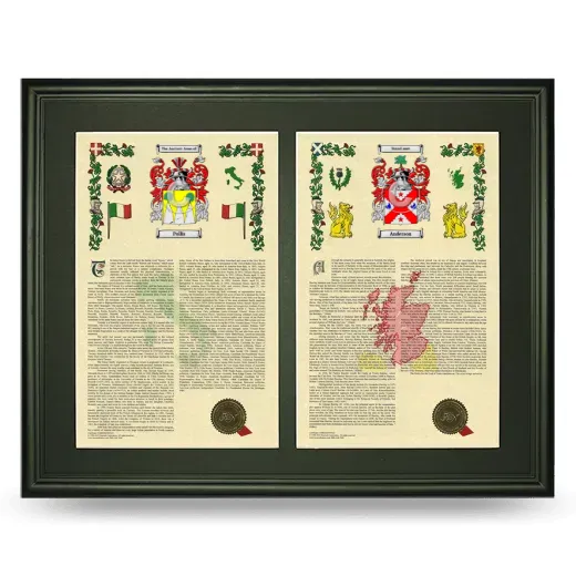 Double Armorial History Framed-Black