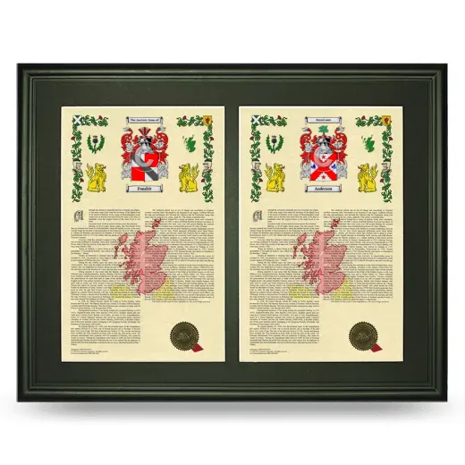 Double Armorial History Framed-Black