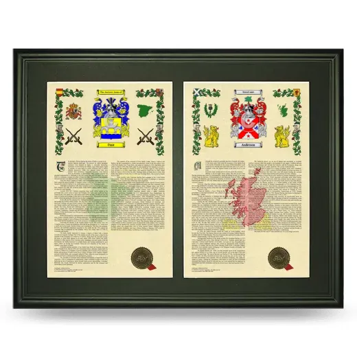 Double Armorial History Framed-Black
