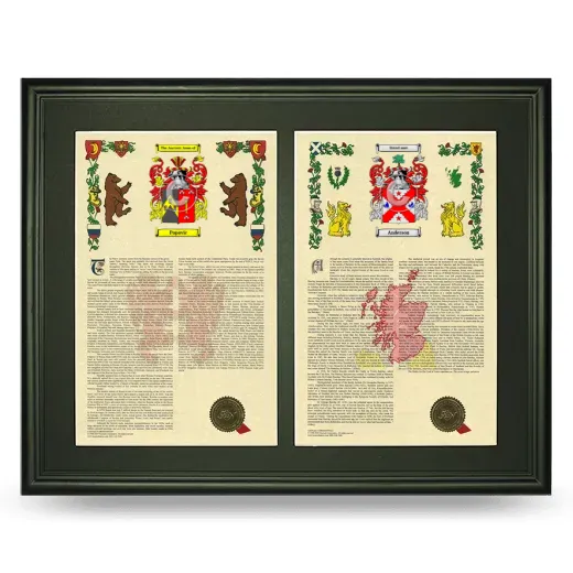 Double Armorial History Framed-Black