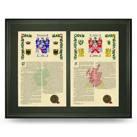 Double Armorial History Framed-Black