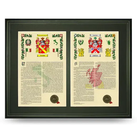 Double Armorial History Framed-Black