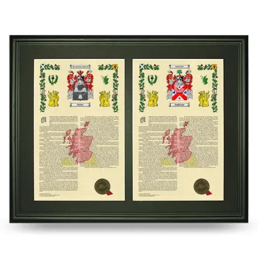 Double Armorial History Framed-Black