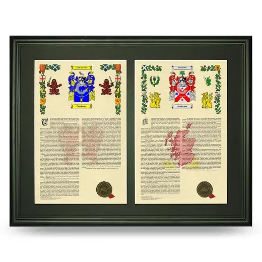 Double Armorial History Framed-Black