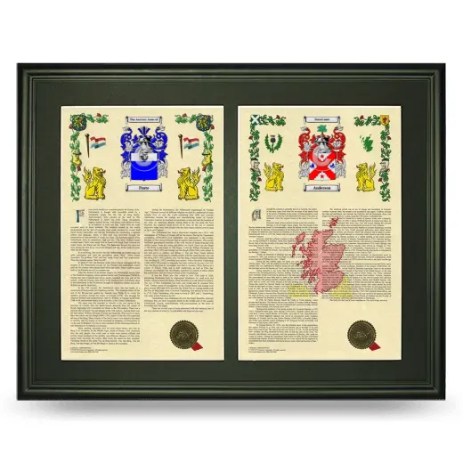 Double Armorial History Framed-Black