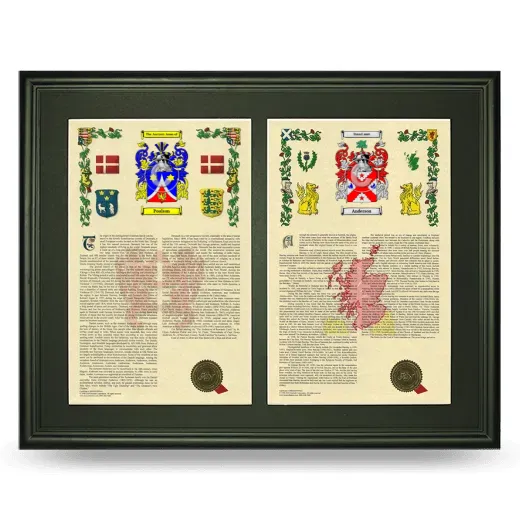 Double Armorial History Framed-Black