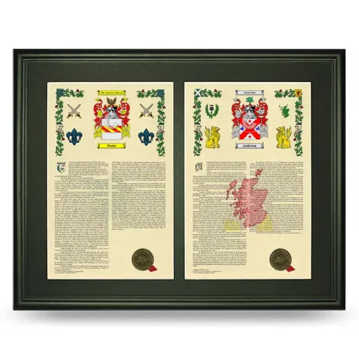 Double Armorial History Framed-Black