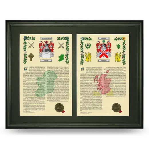 Double Armorial History Framed-Black