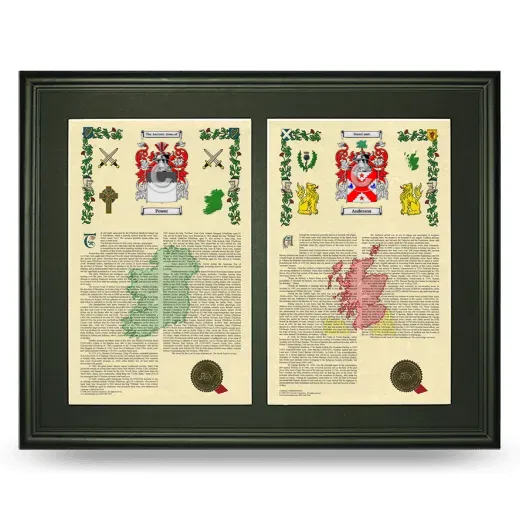 Double Armorial History Framed-Black