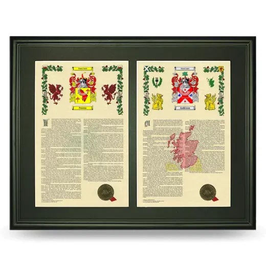 Double Armorial History Framed-Black