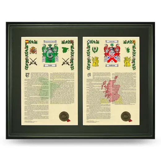 Double Armorial History Framed-Black