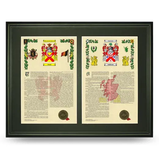 Double Armorial History Framed-Black
