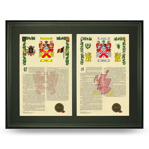 Double Armorial History Framed-Black