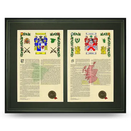 Double Armorial History Framed-Black