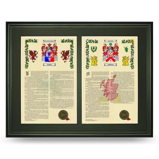 Double Armorial History Framed-Black